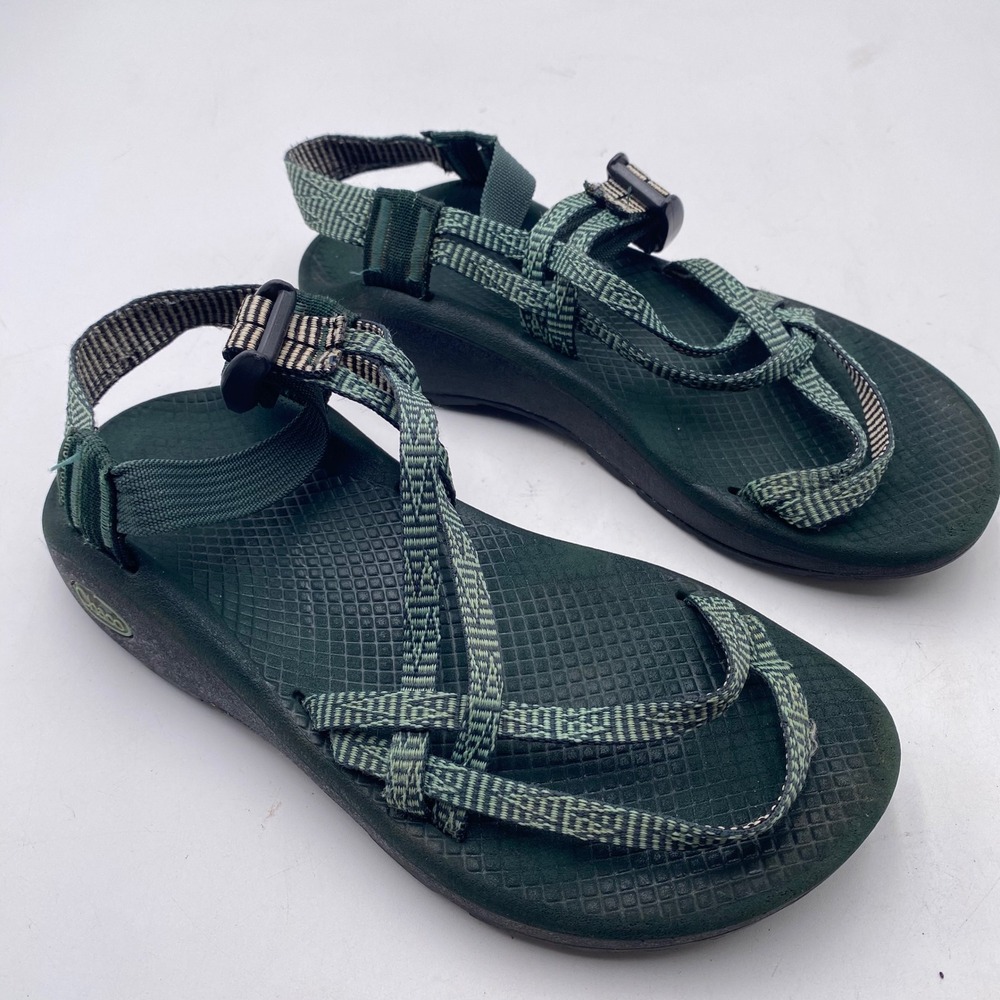 Chaco Z/Cloud 2 Sandals Womens 7 Green Toe Loop Hiking Water Athletic Sport Shoe